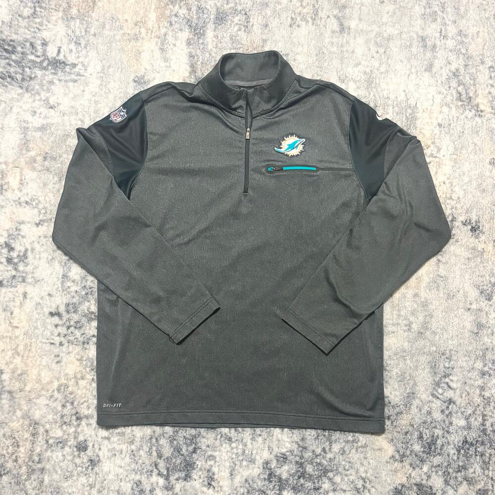 Miami Dolphins Quarter Zip Nike Shirt Size XL